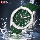 OFNS Brand Top New Leisure Fashion Men's Quartz Watch Military Sports Waterproof Automatic Date Luxury Quartz Men's Watches 2024