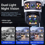 DIFANG Outdoor WIFI Camera 6K 8MP Three Lens 10X Zoom Human Detection 4K 6MP Dual Screens WiFi Surveillance CCTV Security Yoosee