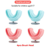 U-Shaped Replacement Brush Heads For Sonic Electric Toothbrush Soft Brush Head Accessories 360 Degrees Teeth Clean For Kids