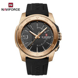 NAVIFORCE Simple Business Quartz Watch For Men Silicone Strap Hand Clock 50m Waterproof Top Brand Luxury Man Sports Watches 2024