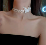 lace necklace choker women neckband Accessories White Lace Necklace Choker Women's Clavicle Chain Tassel Colla lace collar