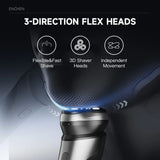 ENCHEN Electric Shaver Razor Beard Trimmer Rotary 3D Hair Shaver Professional Razor Waterproof Safety Lock Man - BlackStone Max