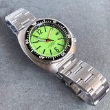 Tandorio full lume Diver Steel Automatic Watch Men 20bar Waterproof Turtle Wristwatch NH35 Movt  Sapphrie Crystal Relojes часыTa