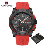 NAVIFORCE Simple Business Quartz Watch For Men Silicone Strap Hand Clock 50m Waterproof Top Brand Luxury Man Sports Watches 2024