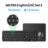 UGREEN Keyboard Wireless Bluetooth & 2.4GHz Russian/Korean/English Keycaps for Laptop MacBook iPad PC Tablet Bluetooth Keyboard