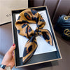 70cm Leopard Print Silk Scarf for Women Imitation Silk Scarfs Fashionable and Versatile Headwear Clothing Square Scarf