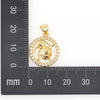 Lucky Zodiac Sign Pendant Charm Twelve Constellation Gold Plated Zircon Cancer Virgo Scorpio For Women DIY Necklace Fine Jewelry