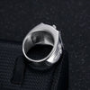 No Rusted High Quality Stainless Steel Hip Hop Jesus Cross Ring for Men Punk Rings Design with Rhinestones  Jewelry