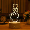 Romantic Love 3D Acrylic Led Lamp for Home Children's Night Light Table Lamp Birthday Party Decor Christmas Gifts Bedside Lamp