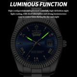 2024 New Luxury Watch For Man Waterproof Luminous Date Week Stainless Steel Men Watch Casual Quartz Men's Watches Male Clock+box