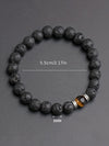 OAIITE Men's Lava Stone Bracelet Drop Essential Oil Bead Bracelet Semi Precious Stone Crystal Bracelet Perfect Gift for Couple