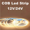 8m 9m 10m LED COB Strip 320LED DC 12V 24V FOB LED Lights for Room Bedroom Decor High Density Soft Flexible Neon Tape Light Lamp