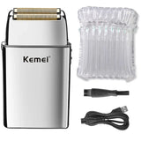 Kemei Tx5 Pro Metal Housing Barber Shop Hair Electric Shaver For Men Beard Bald Head Shaving Machine Rechargeable Electric Razor