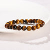 JD High Quality Natural Yellow Tiger Eye Stone Beaded Bracelet Women Men Handmade Yoga Meditaton Couple Healing Lovers Bangles