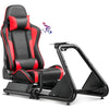 Racing Style Reclining Seat with Seat and Bluetooth Speakers, Ultra-Sturdy Alloy Steel Frame, Racing Simulator Cockpit