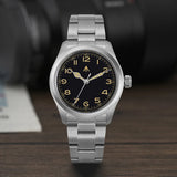 Militado ML08 Vintage Quartz Watch VH31 Movement Double Sapphire Crystal C3 BGW9 Luminous 10Bar Waterproof 38mm Military Watch