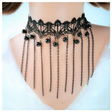 lace necklace choker women neckband Accessories White Lace Necklace Choker Women's Clavicle Chain Tassel Colla lace collar