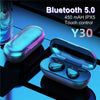 Y30 TWS Wireless Earphone Bluetooth 5.0 Headphone HiFi Sound Stereo Sport Earpods with Mic for IPhone Android Phone