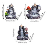 1PC Office Backflow Aroma Smoke Zen Censer Holder Incense Burner Mountains River Waterfall Fragrance Fireplace