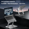 Ergonomic Height Multi-Angle Adjustable Foldable Metal 360 rotation Laptop Stand N087