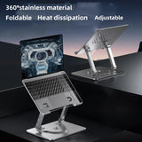 Ergonomic Height Multi-Angle Adjustable Foldable Metal 360 rotation Laptop Stand N087