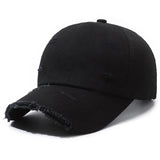 New Washable Hole Baseball Cap For Men Women Hat Solid Sunscreen Baseball Hats Cotton Outdoor Sport Running Visor Casual Cap