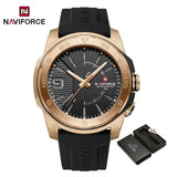 NAVIFORCE Simple Business Quartz Watch For Men Silicone Strap Hand Clock 50m Waterproof Top Brand Luxury Man Sports Watches 2024