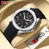 OFNS Brand Top New Leisure Fashion Men's Quartz Watch Military Sports Waterproof Automatic Date Luxury Quartz Men's Watches 2024