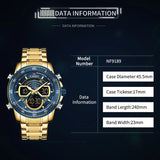 NAVIFORCE Fashion Men's Watches Luxury Original Quartz Digital Analog Sport Military Wrist Watch for Man Waterproof Steel Clock