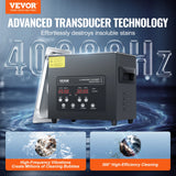 VEVOR 3L Ultrasonic Cleaner, 120W 40kHz Digital Ultrasonic Cleaning Machine with Upgraded Degassing and Gentle Mode,with Timer