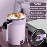 Automatic Stirring Cup Rechargeable Portable Coffee Electric Stirring Stainless Steel Mixer Rotating Magnetic Self Stirring Mugs