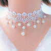 lace necklace choker women neckband Accessories White Lace Necklace Choker Women's Clavicle Chain Tassel Colla lace collar