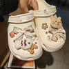 The Same Popular Plush Three-dimensional Cat and Fish Bear Dolphin Crocs Accessories Shoes Flower Bow Diy Shoe Buckle