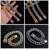 Rhinestone Luxury Metal Fighting Necklace Dog Accessories Pet Supplies Dog Jewelry Collar Pet Chain Necklace