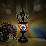 Newest Mediterranean style Art Deco Turkish Mosaic Table Lamp Handcrafted mosaic Glass romantic bed light