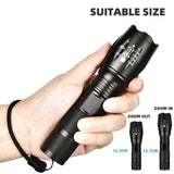 High Power Led Flashlights Camping Torch 5 Lighting Modes Aluminum Alloy Zoomable Light Waterproof Material Use Mini Flashlight