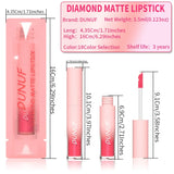 New Matte Glitter Liquid Lipstick Diamond Shiny Lip Gloss Waterproof Long Lasting Pearl Lipgloss Women Lip Tint Makeup Cosmetics