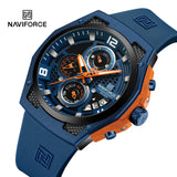 NAVIFORCE Mens Casual Sport Wristwatch Chronograph Top Brand Luxury Military Men Watch Auto Date Quartz Waterproof Male Clock