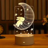 Romantic Love 3D Acrylic Led Lamp for Home Children's Night Light Table Lamp Birthday Party Decor Christmas Gifts Bedside Lamp