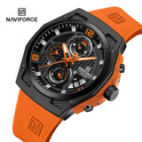 NAVIFORCE Mens Casual Sport Wristwatch Chronograph Top Brand Luxury Military Men Watch Auto Date Quartz Waterproof Male Clock