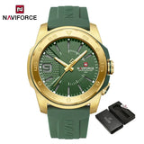 NAVIFORCE Simple Business Quartz Watch For Men Silicone Strap Hand Clock 50m Waterproof Top Brand Luxury Man Sports Watches 2024