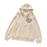 2024 New Sanrio Hello Kitty Jacket 2000s Zip Hoodie White Sweatshirt Young Women Fall Winter Kawaii Lolita Jacket Student Tops