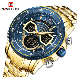 NAVIFORCE Fashion Men's Watches Luxury Original Quartz Digital Analog Sport Military Wrist Watch for Man Waterproof Steel Clock