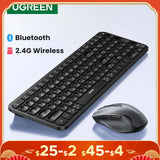 UGREEN Keyboard Wireless Bluetooth & 2.4GHz Russian/Korean/English Keycaps for Laptop MacBook iPad PC Tablet Bluetooth Keyboard