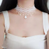 lace necklace choker women neckband Accessories White Lace Necklace Choker Women's Clavicle Chain Tassel Colla lace collar