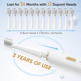 Sejoy 5 Modes Electric Toothbrush Rechargeable 12 Replacement Tooth brush Heads  Adult Ultrasonic Teeth Cleaning