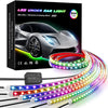 Car Underglow Lights, 6 Pcs Bluetooth Led Strip Lights with Dream Color Chasing, APP Control 12V 300 LEDs Underbody Lights