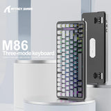 Attack Shark M86 RGB Wireless Mechanical Keyboard Bluetooth Side Carved E-Sports Game Keyboard full-key hot-swap