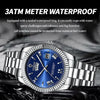 2024 New Luxury Watch For Man Waterproof Luminous Date Week Stainless Steel Men Watch Casual Quartz Men's Watches Male Clock+box