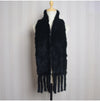 New Luxury Women Muffler 100% Real Mink Fur Scarf With Tassel Hand Knitted Natural Mink Scarves Neck Warmer Poncho Wholesale